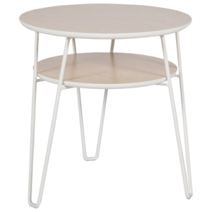 Konferenční stolek s bílými nohami RGE Leon, ⌀ 50 cm