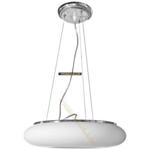 Lampada Designe Stropní závěsné svítidlo DOMENICA 530x1500mm 4xE27 bílé sklo, kov