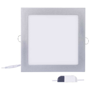 Emos LED panel 225×225, čtvercový vestavný stříbrný, 18W neutr.b