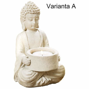 Svícen na čajovku Buddha polyresin 14cm mix tvarů A
