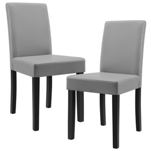 [en.casa]® Čalouněná židle HTMY-9701 - 2 ks set - světle šedé