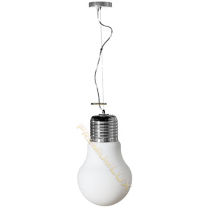 Lampada Designe Stropní závěsné svítidlo AMANDA 300x1500mm 1xE27 bílé sklo, kov