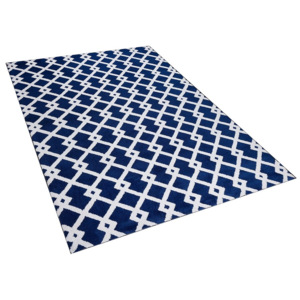 Modrý geometrický koberec 160x230 cm SERRES