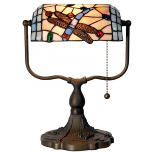 ClayreC Stolní lampa Tiffany Dragonfly 5LL-1144