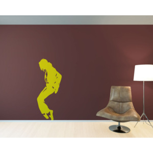 GLIX King of Pop - samolepka na zeď Žlutá 30 x 80 cm