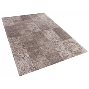 Hnědý patchwork bavlněný koberec 120x170 cm - TOSYA