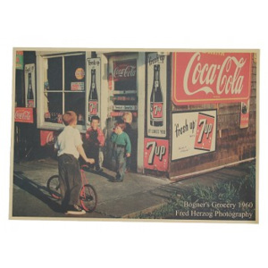 Plakát retro street shop Coca-Cola, 35,5 x 51 cm