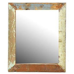 Zrcadlo v rámu, antik, teak, 36x30x2cm