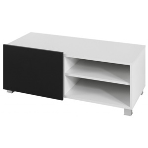 Televizní stolek GORDIA 1D - bílá/černá