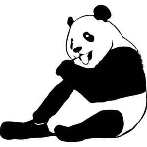 Samolepka na auto - Panda 2 (Rozměr: 15cm)
