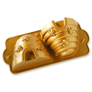 Forma na bábovku Včelí úl 3D zlatá Nordic Ware (Barva- zlatá, litý hliník)