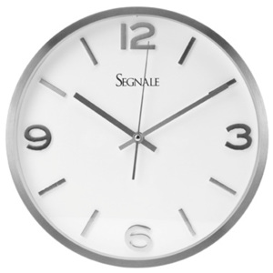 Kulaté nástěnné hodiny, SEGNALE, hliník, Ø 30 cm