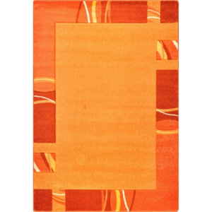 Jutex Kusový koberec moderní Nairobi 4585A oranžový 060x110 cm