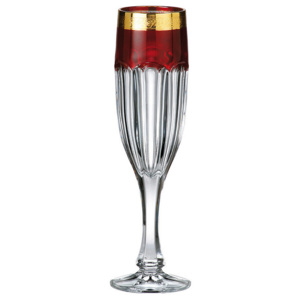 Set Sklenice na víno Safari rubín - zlato 6x, bezolovnatý crystalite, objem 150 ml