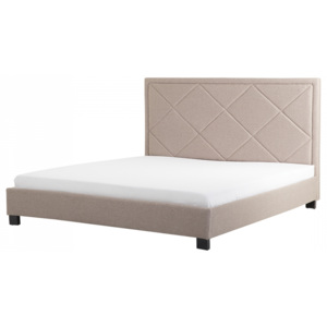 Béžová čalouněná postel 180x200 cm - MARSEILLE