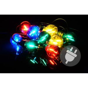 Zahradní párty osvětlení LED - skleněné žárovky - barevné - Garthen D40612