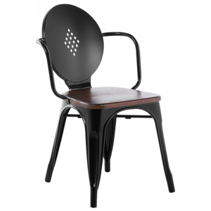 Židle do jídelny i kuchyně v černé barvě - LORANE