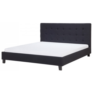 Čalouněná černá postel 180x200 cm - LA ROCHELLE