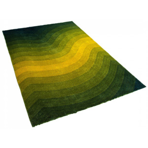 Zelenožlutý vlnitý koberec 200x230 cm - EFEZ