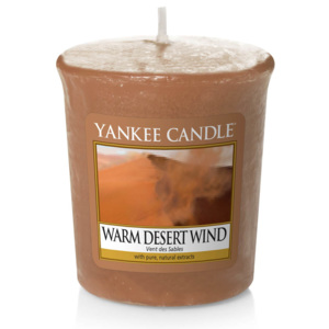 Yankee Candle - votivní svíčka Warm Desert Wind 49g (Vůně dálek a putování po rozlehlých pouštích s dotekem zakouřené vanilky a pačuli.)
