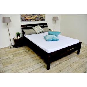 Vyvýšená postel z masivu FAIRYTALE + rošt ZDARMA, 160x200, ořech-lak
