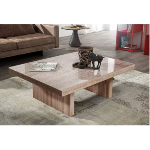 Konferenční stolek PANAMA, 110x140x46, dubové dřevo + sklo