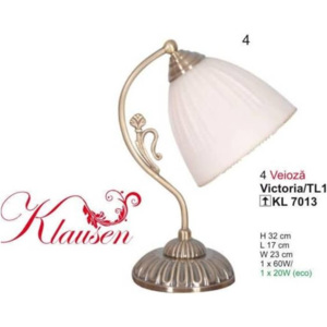 KLA 7013 Klasická stolní lampa 7013 Victoria - KLAUSEN