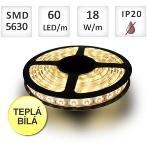 LED21 LED pásek PROFI 60LED/m 5630 18W/m TEPLÁ role 5m