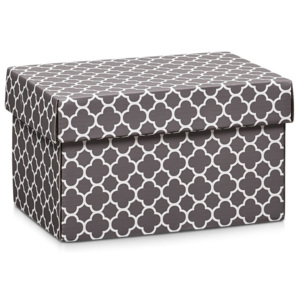 Ozdobná krabička, obdélníková, šedá barva, 24x16x14 cm, ZELLER
