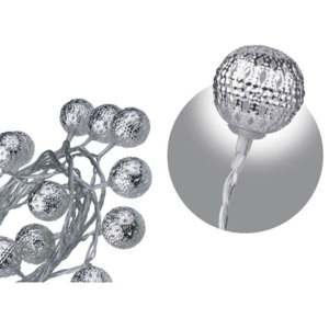 EMOS Lighting LED girlanda - stříbrné koule, 3m, IP20, studená bílá