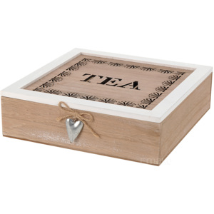 Dřevěná krabička na porcovaný čaj TEA , 9 přihrádek Emako