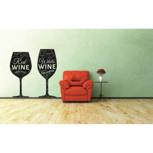 Samolepky na zeď - Skleničky vína (Rozměr: vlastní)