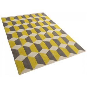 Žluto-šedý 3D koberec 140x200 cm - ANTALYA