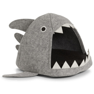 Domek pro kočku - pelíšek Shark, plstěný, šedá barva, 45x38x32 cm, ZELLER