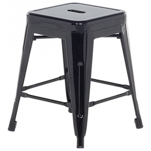 Černá barová stolička 46 cm - CABRILLO