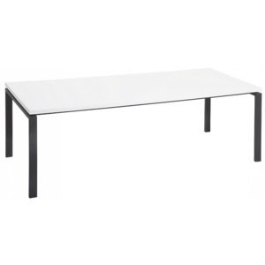 Luxusní bílý stůl 220 cm s černými nohami - ARCTIC II