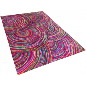 Pestrobarevný koberec s kruhy 80x150 cm - KOZAN