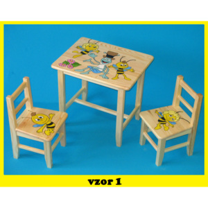 Dětský Stůl s židlemi Mája + malý stoleček zdarma !! (+ malý stoleček zdarma !!)