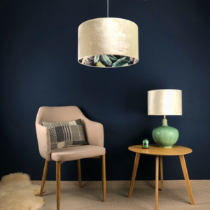 Set Keramická stolní lampa Ivory Aquamarine + Lustr Ivory Tropical