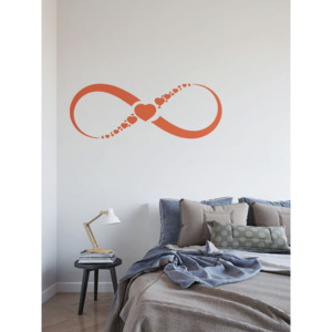 GLIX Nekonečno - samolepka na zeď Oranžová 60 x 19 cm