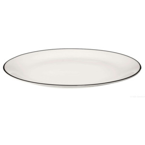 Dezertní talíř s proužkem 21 cm A TABLE LIGNE NOIR ASA Selection - bílý