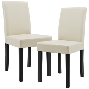 [en.casa]® Čalouněná židle HTMY-9704 - 2 ks set - krémové