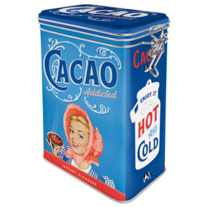 Nostalgic Art Plechová dóza s klipem - Cacao 1,3l