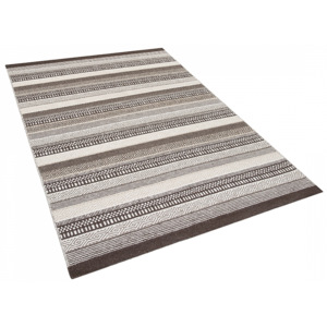 Hnědý vlněný ručně vyrobený koberec 160x230 cm - POLATLI