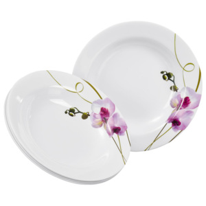 Hluboké talíře melaminové Orchidej, sada 4 ks