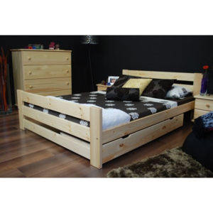Kvalitní manželská postel z masivu 160 x 200 Merlin 01 - borovice