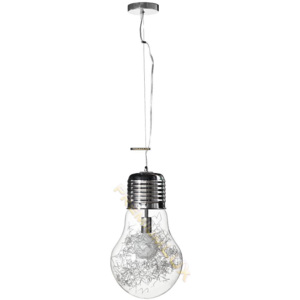 Lampada Designe Stropní závěsné svítidlo CLOTILDE 300x1500mm 1xE27 transparentní sklo, kov