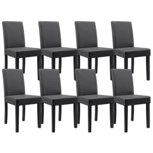 [en.casa]® Čalouněná židle HTMY-9703 - 8 ks set - tmavě šedá