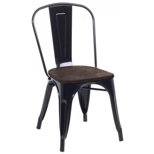 Černá kovová kuchyňská židle - APOLLO