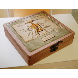 Dřevěná krabička s keramickým kachlíkem LD-95169 784